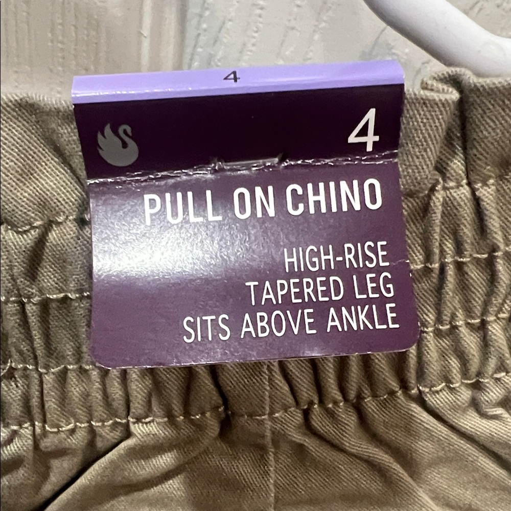 Khaki Pull-On Chino Pants - Picture 4 of 5